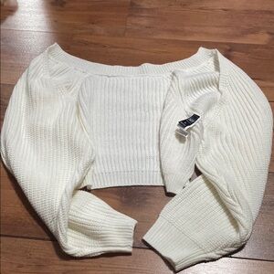 Fashion Nova White Camisole Top with Cropped Design